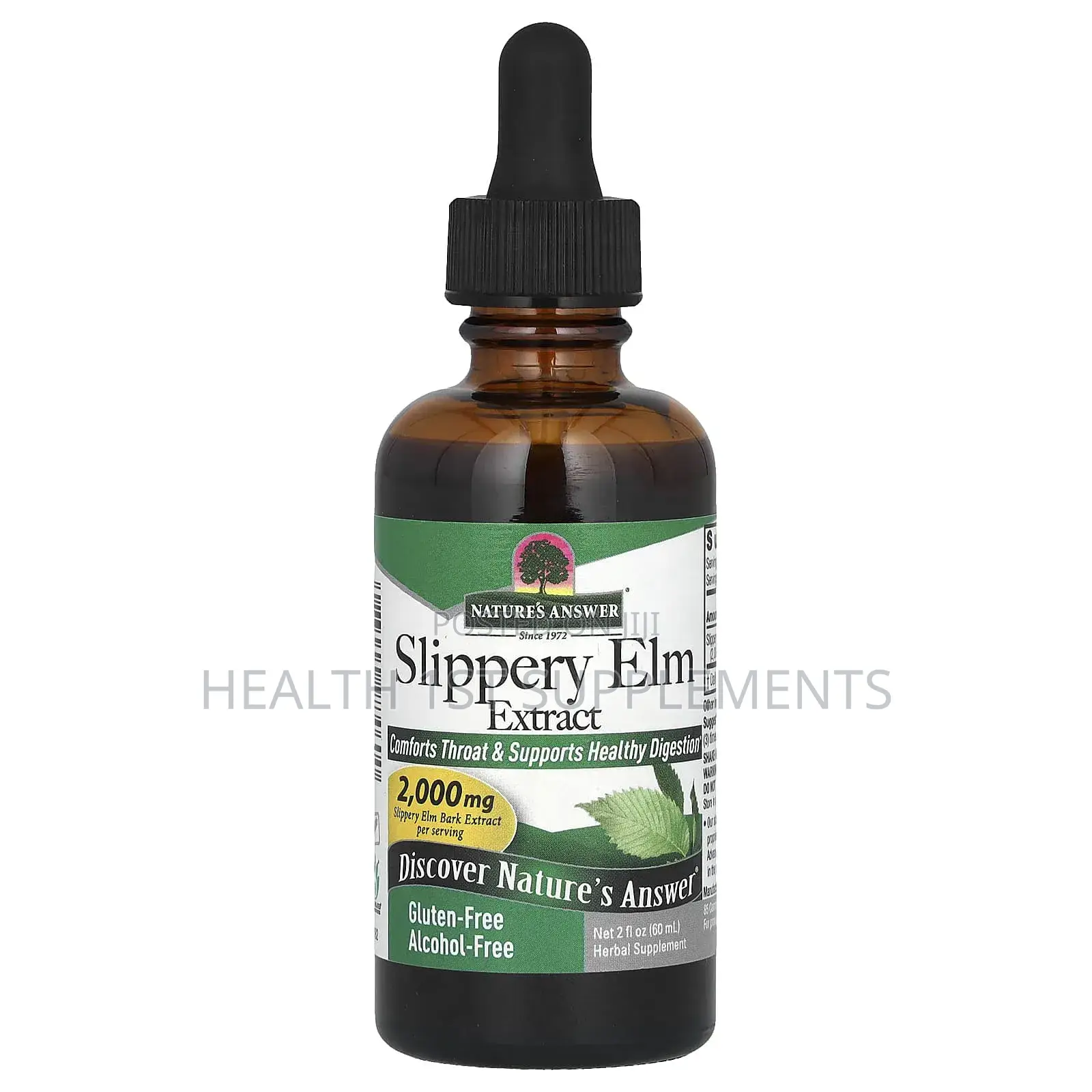 Slippery Elm Extract, Alcohol-free , 2,000 Mg , 2 Fl Oz (60 Ml)