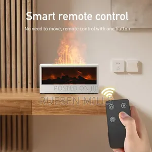 New White A4 Flame Aromatherapy Essential Oil Diffuser Machine