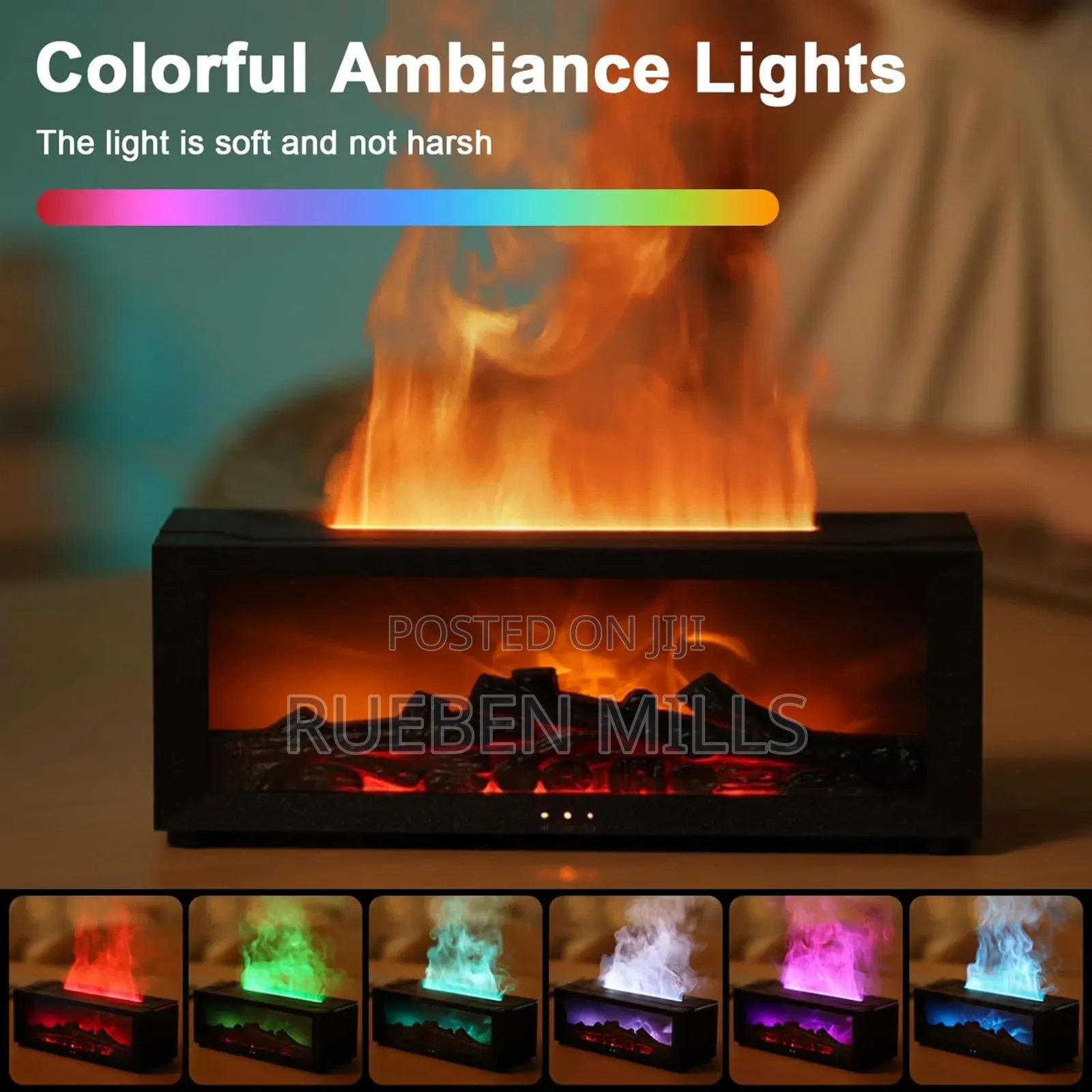 Ultra-Quiet A4 Flame Aroma Essential Oil Diffuser Air Freshener