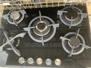Millar Black Tempered Glass Hob Cooktop With 5 Gas Burners (70 Cm)