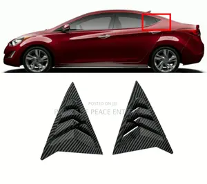 Hyundai Elantra 2016 2017 2018 Rear Side Window Louvers Cover Trim