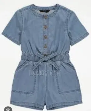 Kids George Blue Denim Jeans Romper