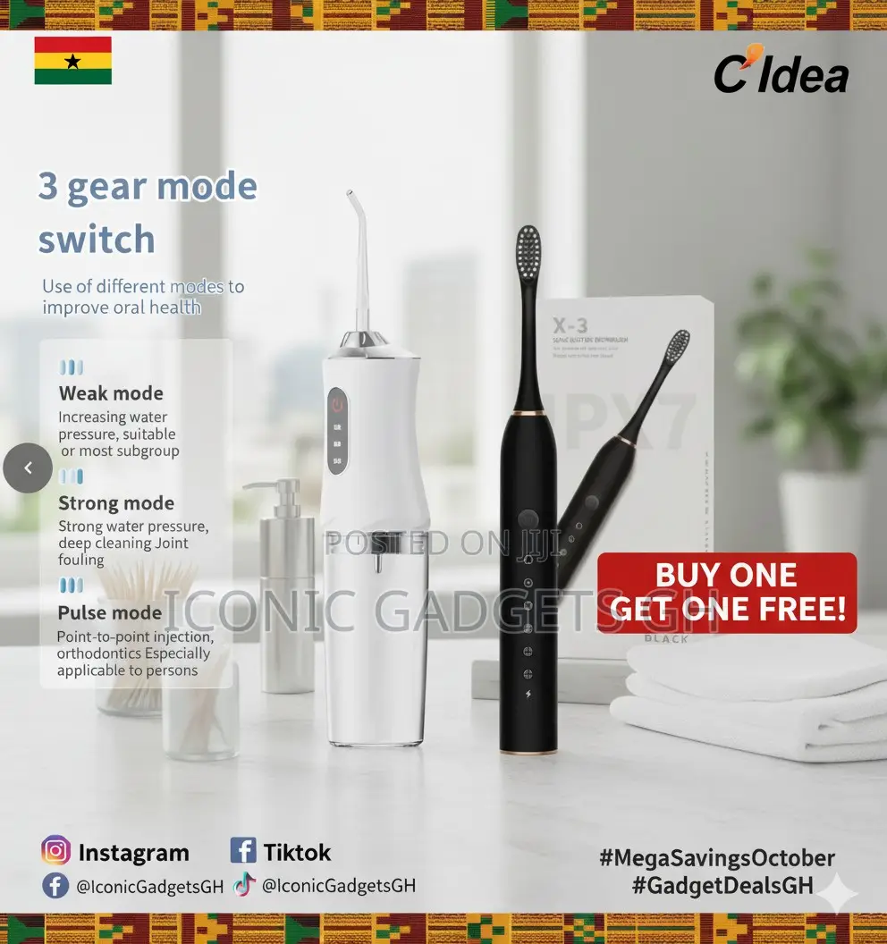 Electric Toothbrush + Water Flosser Bundle Buy One, Get One Free