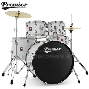 Quality Premier Revolution 20" 5-Piece Complete Drum Kit White