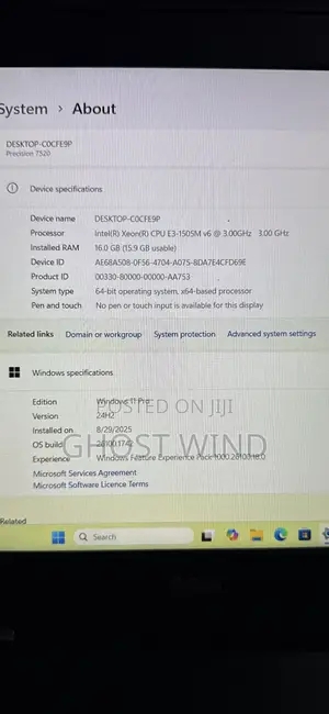 Laptop Dell Precision 15 7520 16GB Intel Xeon SSD 512GB