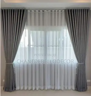 Light Grey Sunblock Curtains 300ghc 2 In 1 Without Voile