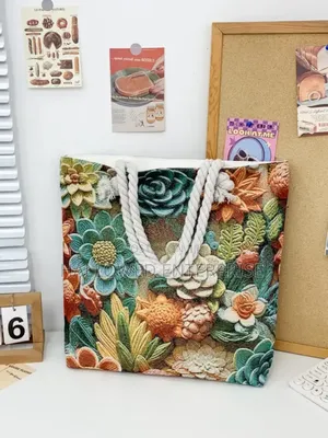 Large Capacity Double-Sided Pattern Canvas Tote Bag