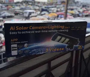 Solar Street Light Camera PTZ 4g Sim 2 Lens 450w