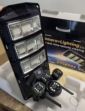 Solar Street Light Camera PTZ 4g Sim 2 Lens 450w