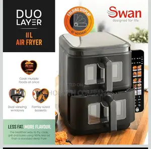 Swan 11l Twin Stack Air Fryer, Swan Cyclone Technology