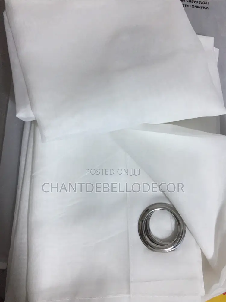 Plain White Transparent Voile Curtains 200ghc A Pair