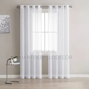 Plain White Transparent Voile Curtains 200ghc A Pair