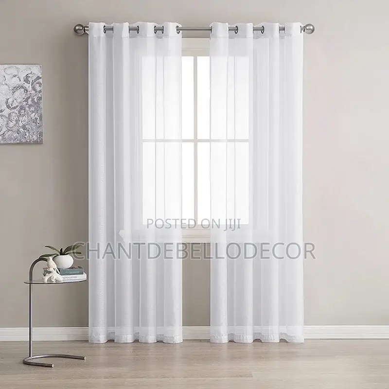 Plain White Transparent Voile Curtains 200ghc A Pair