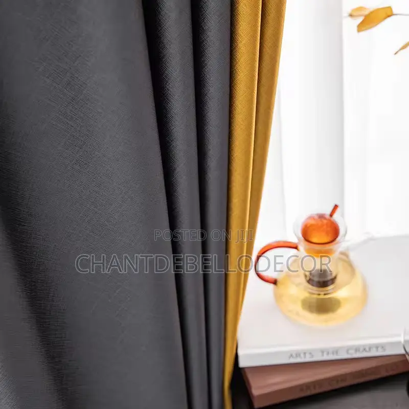 Embossed Total Blackout Curtains 380ghc A Pair For Each Color