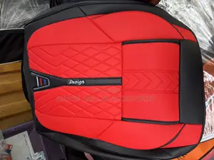 Red and Black Leather Seat Cover.