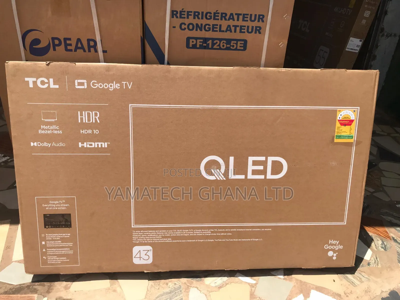 Tcl 43 Inch  Smart Android Qled Hdr  Google Tv