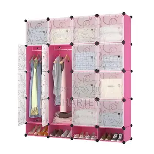Vibrant Pink Modular Wardrobe Organizer - Style Meets Storage!