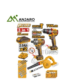 Ingco Cordless 20v Impact Drill Impact Driver 285nm Blower 2 Battery