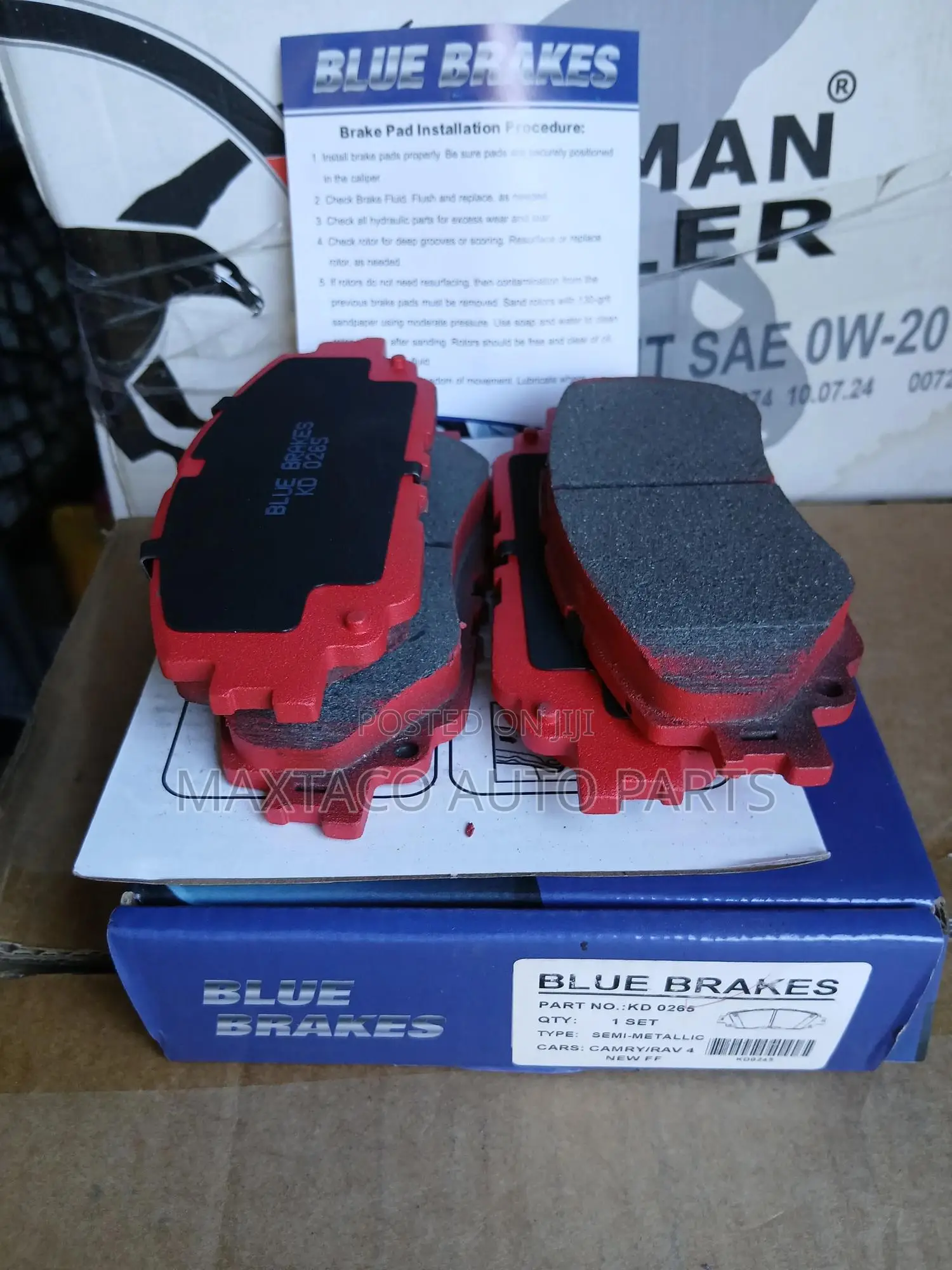 Blue Brakes Kd0265 Semi-Metalic Brake Pad-Front for Toyota Camry
