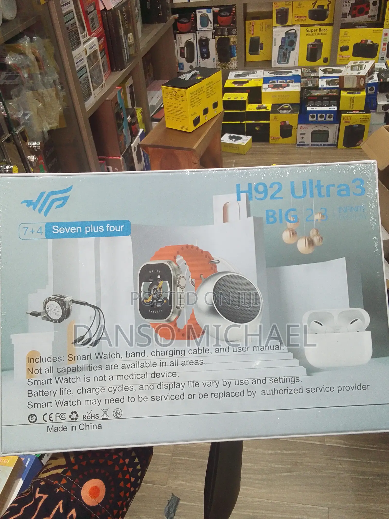 H92 Ultra 3 Big 2.3 Smart Watch, Including Airpod Pro 6, Mini Bluetoot