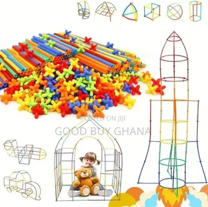 Kids Building Straws Construction Toy