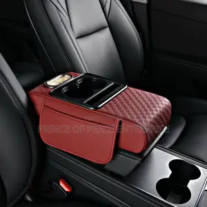 Universal Arm Rest Cover With Two Cup Holders, Phone and Tissue Space