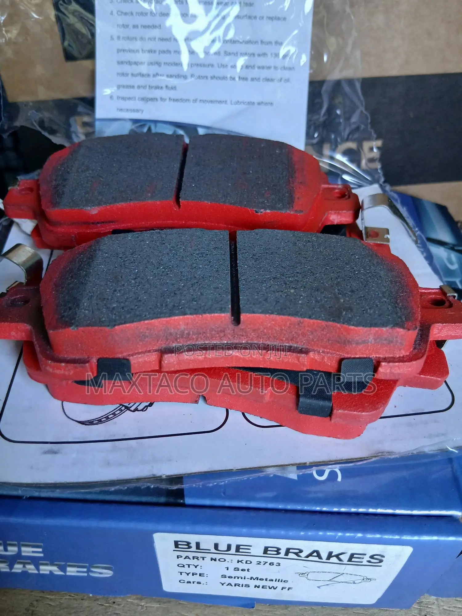 Blue Brakes Kd2763 Semi-Metallic Brake Pad-Front for Toyota Yaris