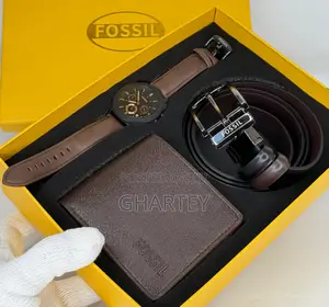 Fossil Men's Premium Gift Set – Watch, Wallet Belt