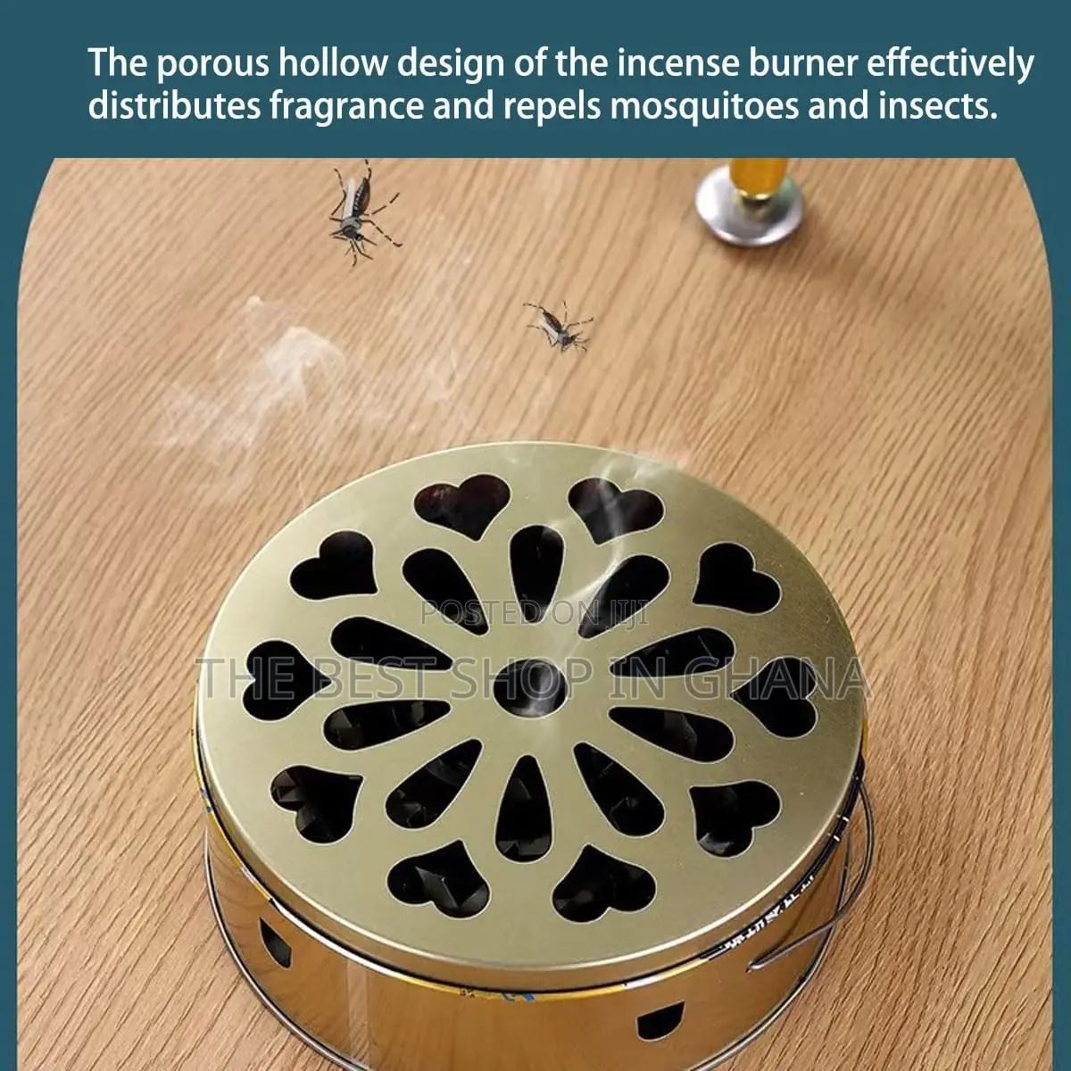 Mosquito Coil Holder, 2pcs Incense Burner With Handle and Lid