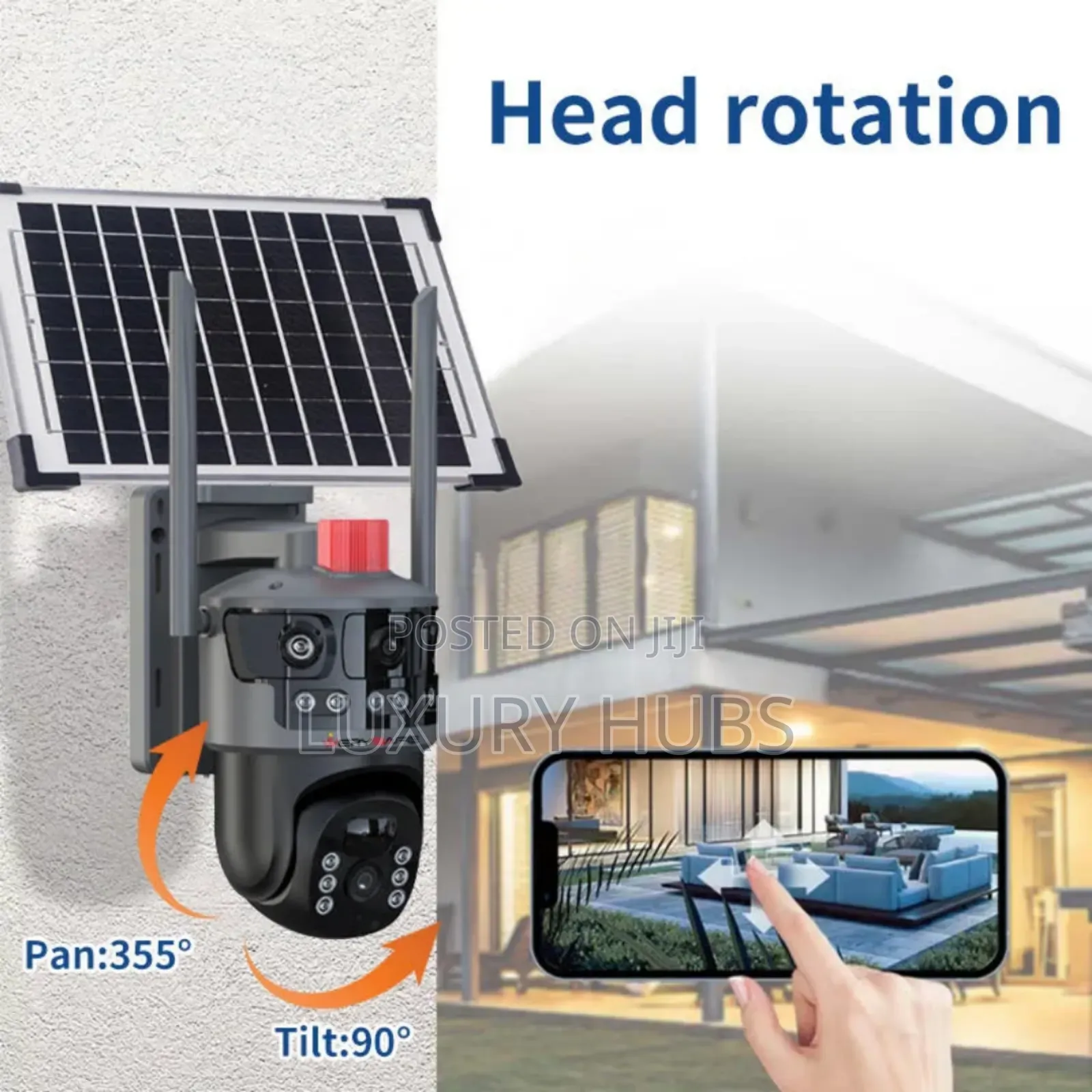 4lens 3 Screens 12mp Hd Outdoor Surveillance Wireless CCTV Camera