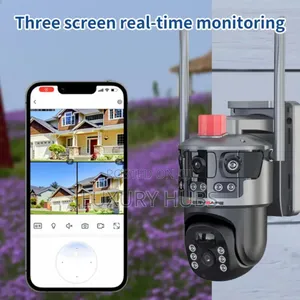 4lens 3 Screens 12mp Hd Outdoor Surveillance Wireless CCTV Camera