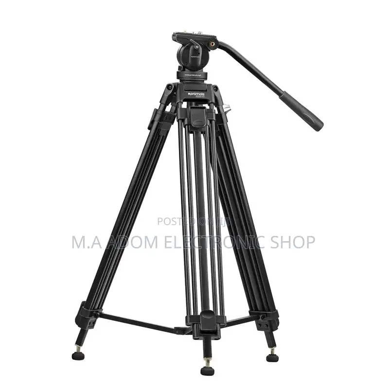 Promate Professional Aluminum Video Tripod With Mid-Level Spreader