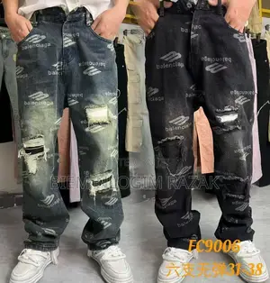 Balenciaga,Armani, Ready Made Tears N Luis Vuitton Baggy Jeans Availab