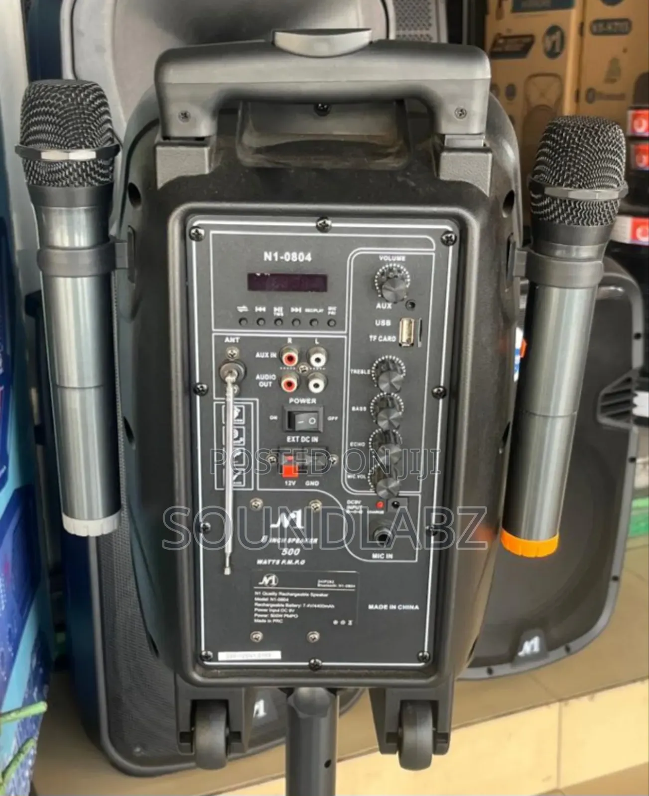 8inches N1 Bluetooth Speaker With Two Wireless Microphone