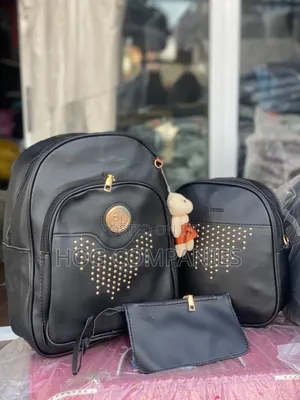 3 in 1 Ladies Jungle Bag With Teddy Bear School Backpack