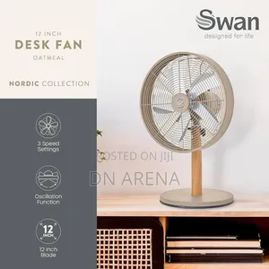 Swan Nordic 12-Inch Desk Fan. New
