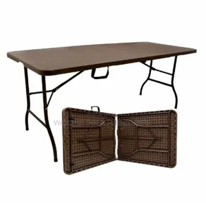 Brown Rattan Event / Party Foldable Table ( Wholesale )