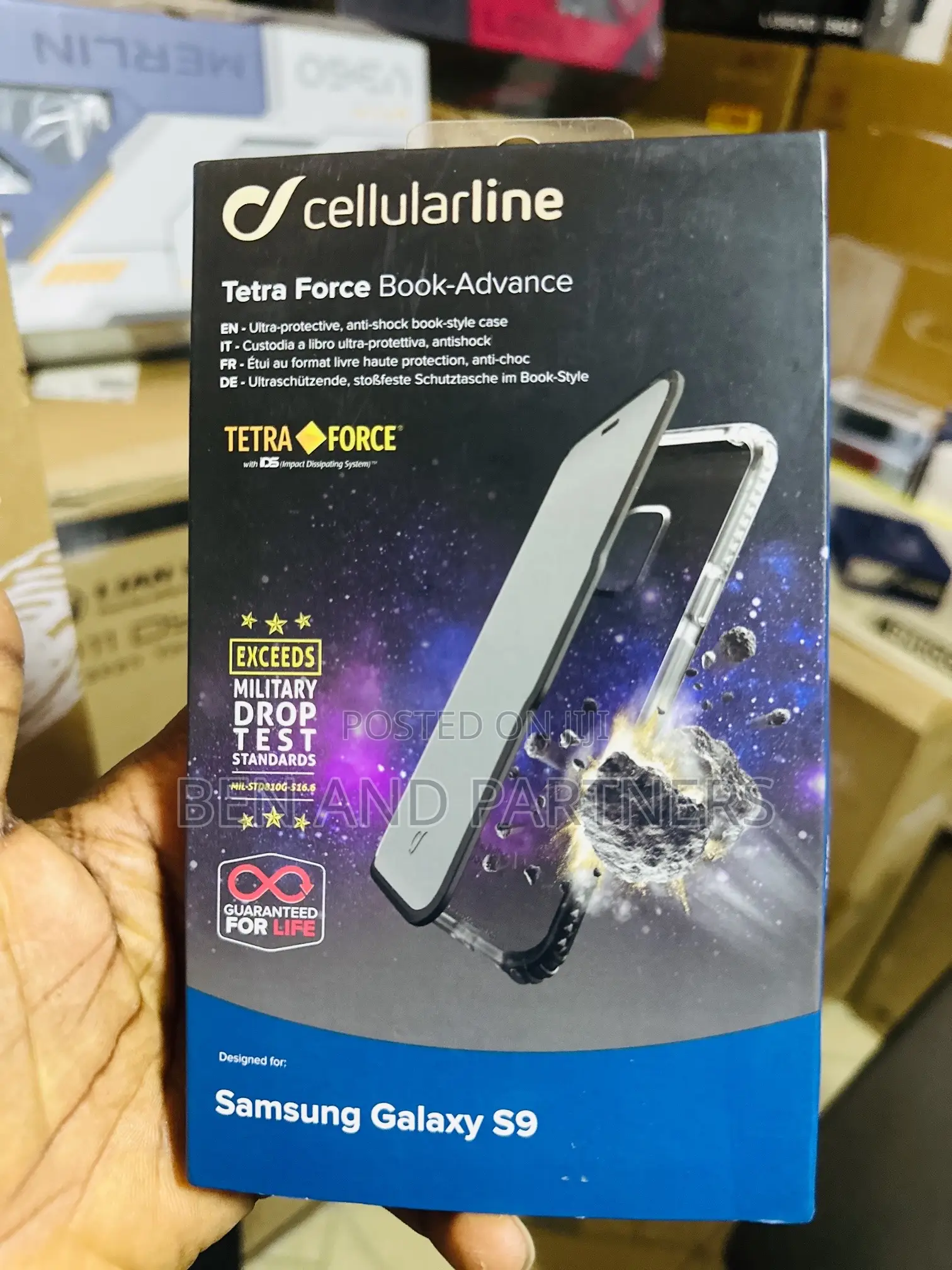 Samsung S9 Book Cover, Military Grade