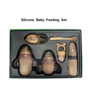 Silicon Baby Feeding Bottle Set