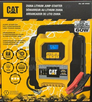 Cat 2500 Amp Lithium Jump Starter and Air Compressor Clj25c