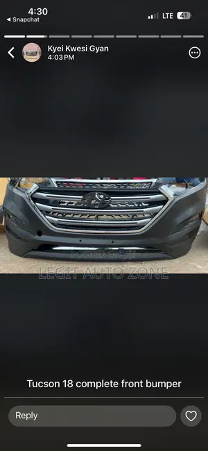 Hyundai Tucson 2016,2017,2018 Front Bumper Complete