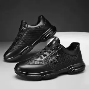 High Fashion Men's Business Shoes Leather Casual Office Shoes - Black
