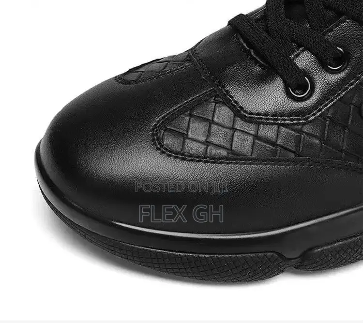 High Fashion Men's Business Shoes Leather Casual Office Shoes - Black