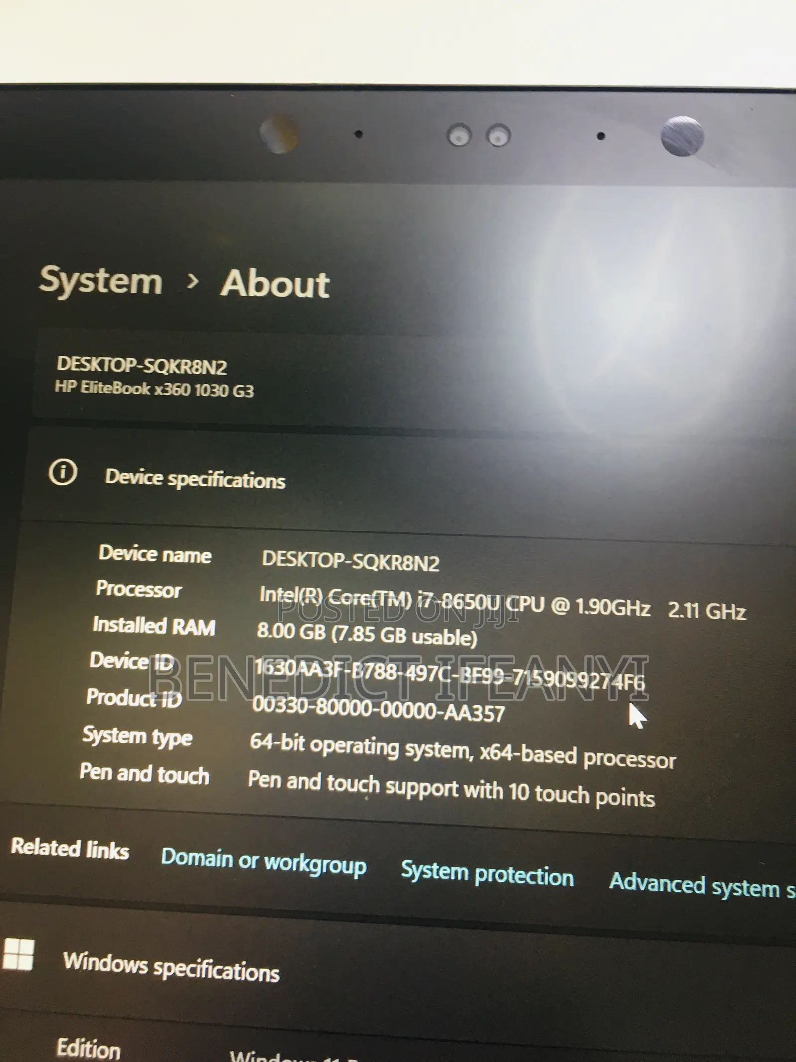 Laptop HP EliteBook X360 1030 G2 8GB Intel Core I7 SSD 256GB