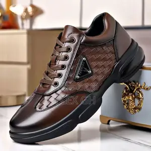 High Fashion Men's Business Shoes Leather Casual Office Shoes - Brown