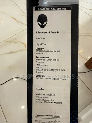 New Laptop Dell Alienware 18 Area-51 32GB Intel Core Ultra 9 SSD 2T