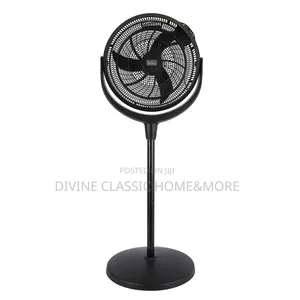 High Velocity Pedestal Desk Fan With 3 Adjustable Heights, 7.5 Hours