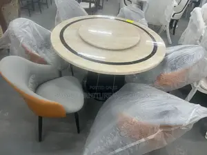 Good Quality Round Marble, 6 Seater Dining Set