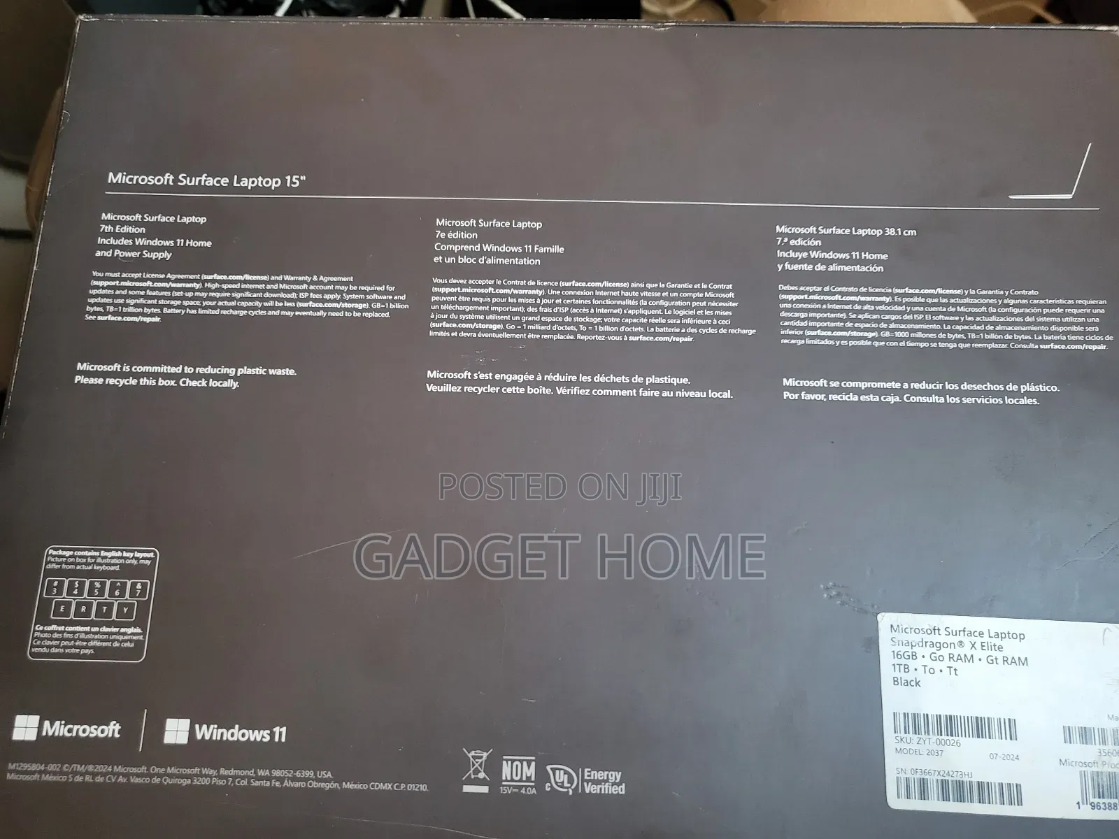 New Microsoft Surface Laptop 7 16GB Qualcomm Snapdragon X Elite SSD 1T