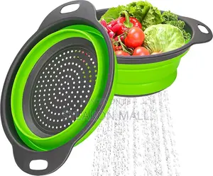 2-Piece Collapsible Silicone Strainer Set